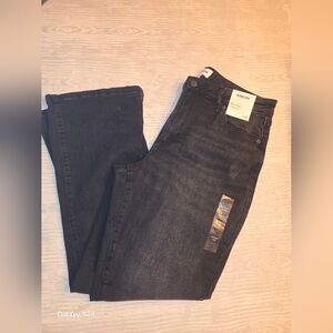 Womens Sz 14 Short Sonoma Mid Rise Bootcut Black Jeans New